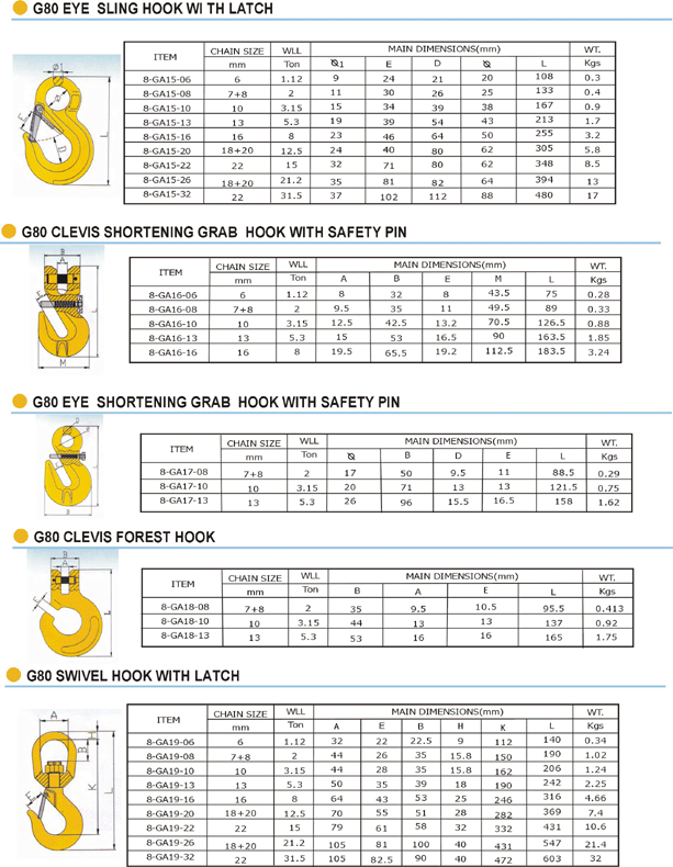 G80 Sling Rigging